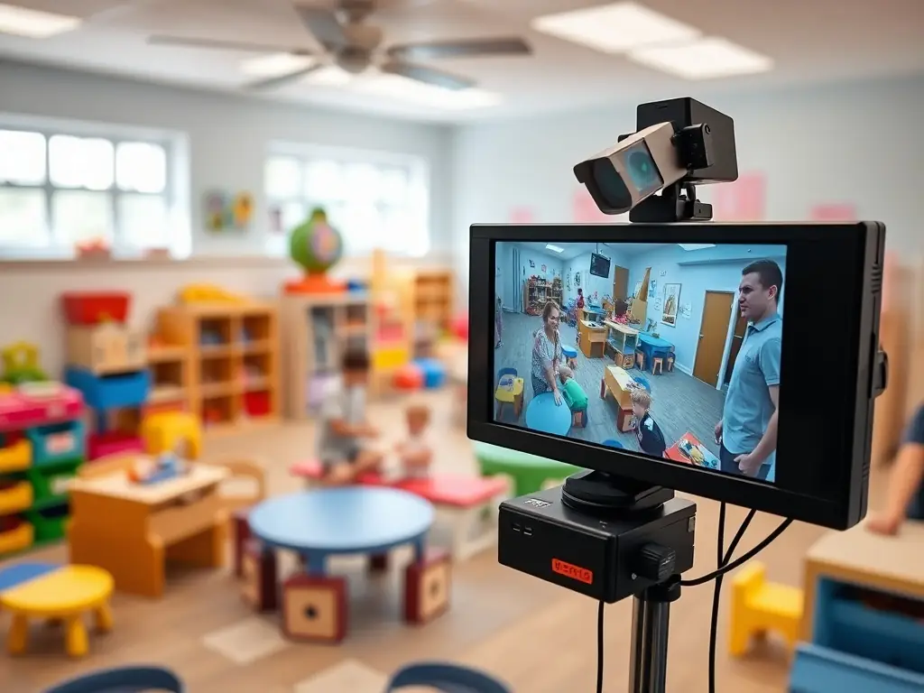 A brightly lit, modern childcare centre with children engaged in various activities, showcasing a safe and stimulating environment. This image represents the ideal outcome of Uplift's advisory and feasibility services.