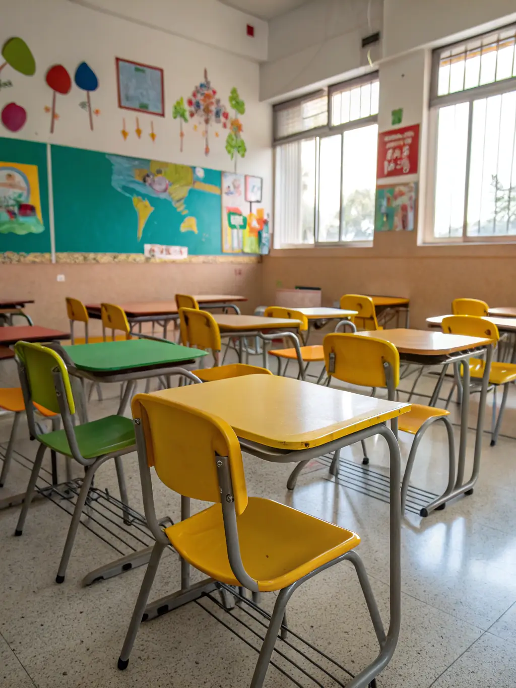 A photo of a childcare centre with empty spaces, representing enrolment challenges.